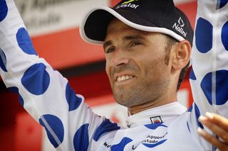 Alejandro Valverde in the mountains jersey