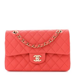 Chanel Caviar Quilted Small Double Flap Red