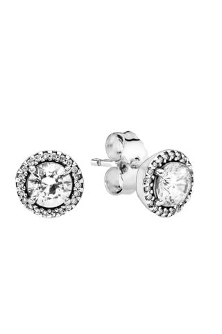 Round Sparkle Stud Earrings