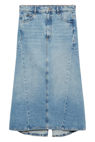 Mango Slit Denim Skirt 