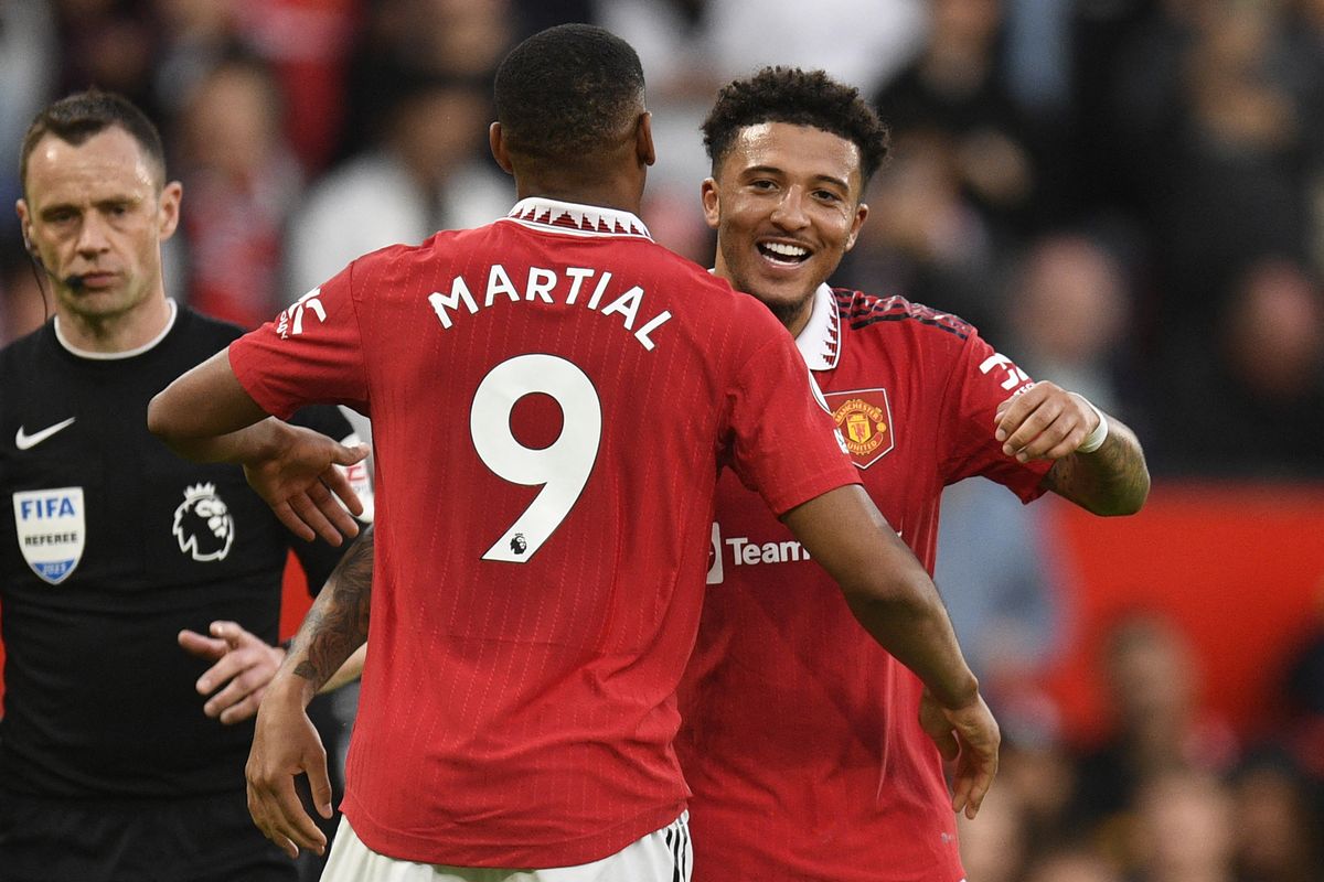 Jadon Sancho and Anthony Martial