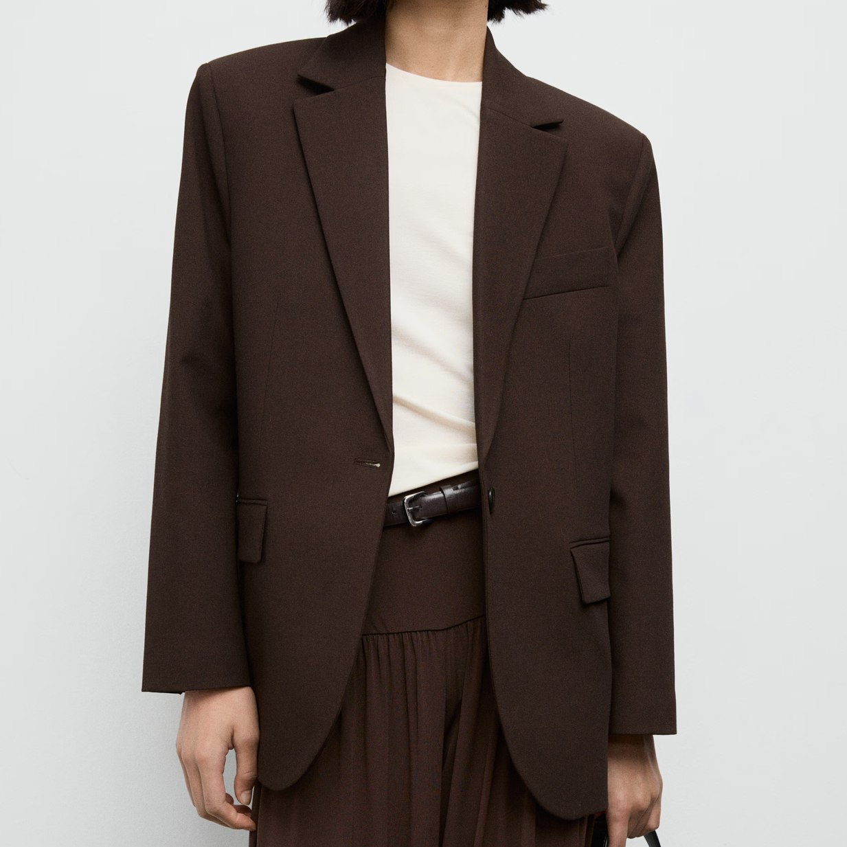 Mango Straight-Fit Suit Jacket