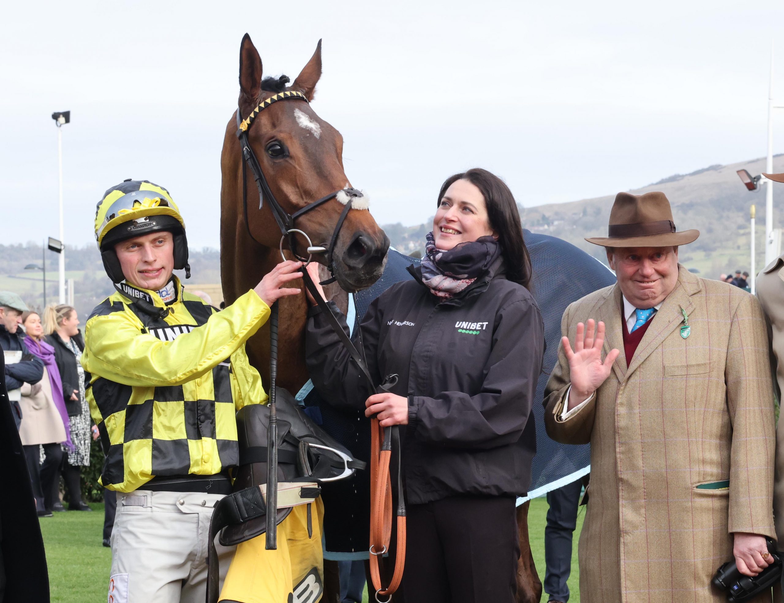 Sir Gino in the Cheltenham winner's enclosure
