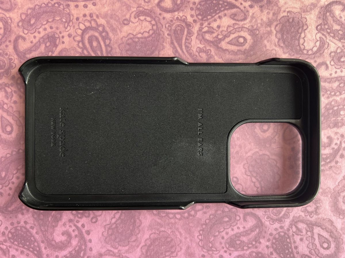Kate Spade New York Wrap Case For Iphone Leopard Flocked Black Lifestyle Inside Of Case