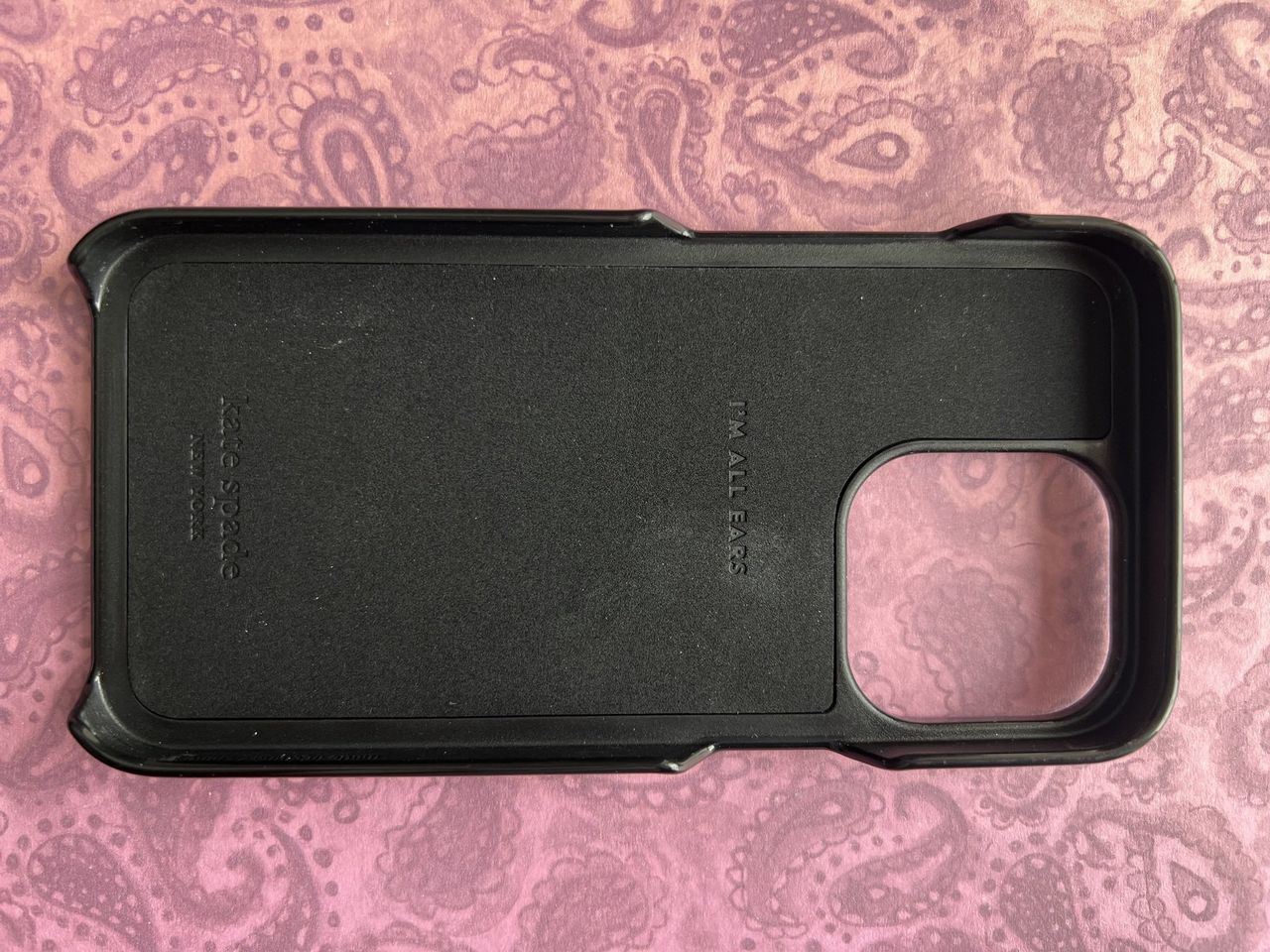 Kate Spade New York Wrap Case For Iphone Leopard Flocked Black Lifestyle Inside Of Case