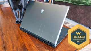 Alienware m16 R2 laptop lid with Windows Central The Best award