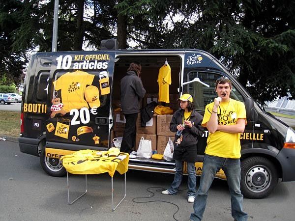 If you can't race for the yellow jersey you can at least buy the official T-shirt.