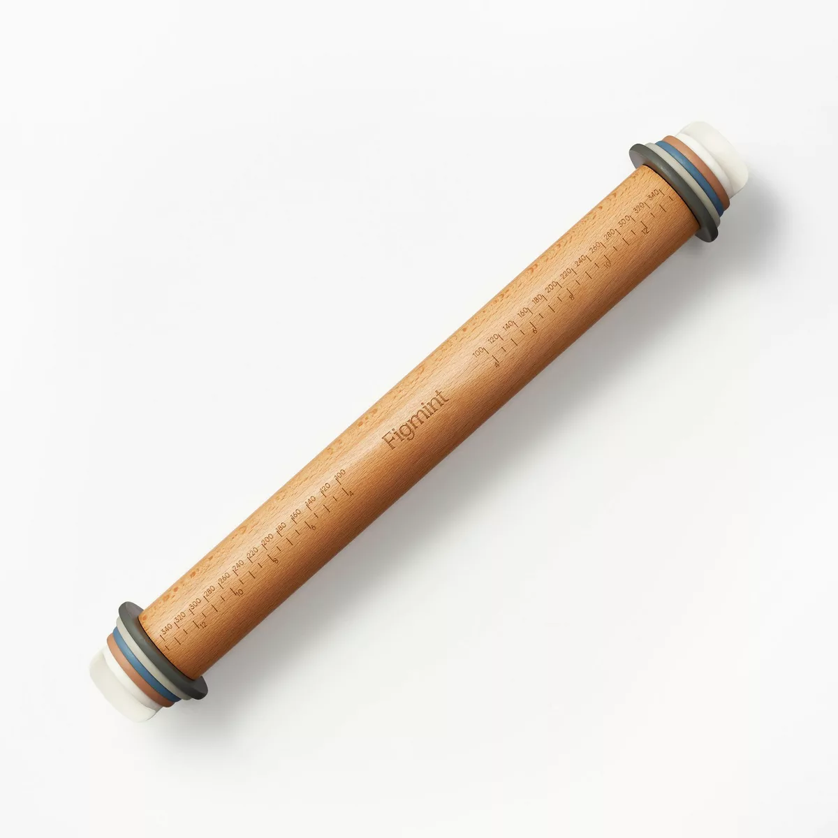 17.28u0026#34; Adjustable Wood Rolling Pin Light Brown - Figmintu0026#8482;: Handled for Baking, Hand Wash, 1.16 Lbs