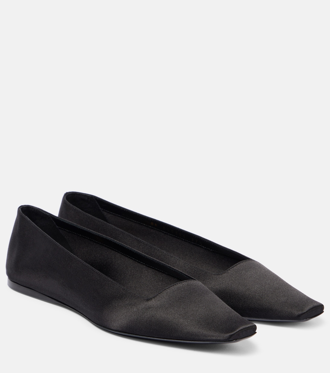 Poppy Crêpe Satin Ballet Flats