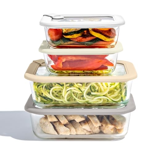 Bentgo Signature Glass Food Storage Containers With Lids, 8 Piece Set