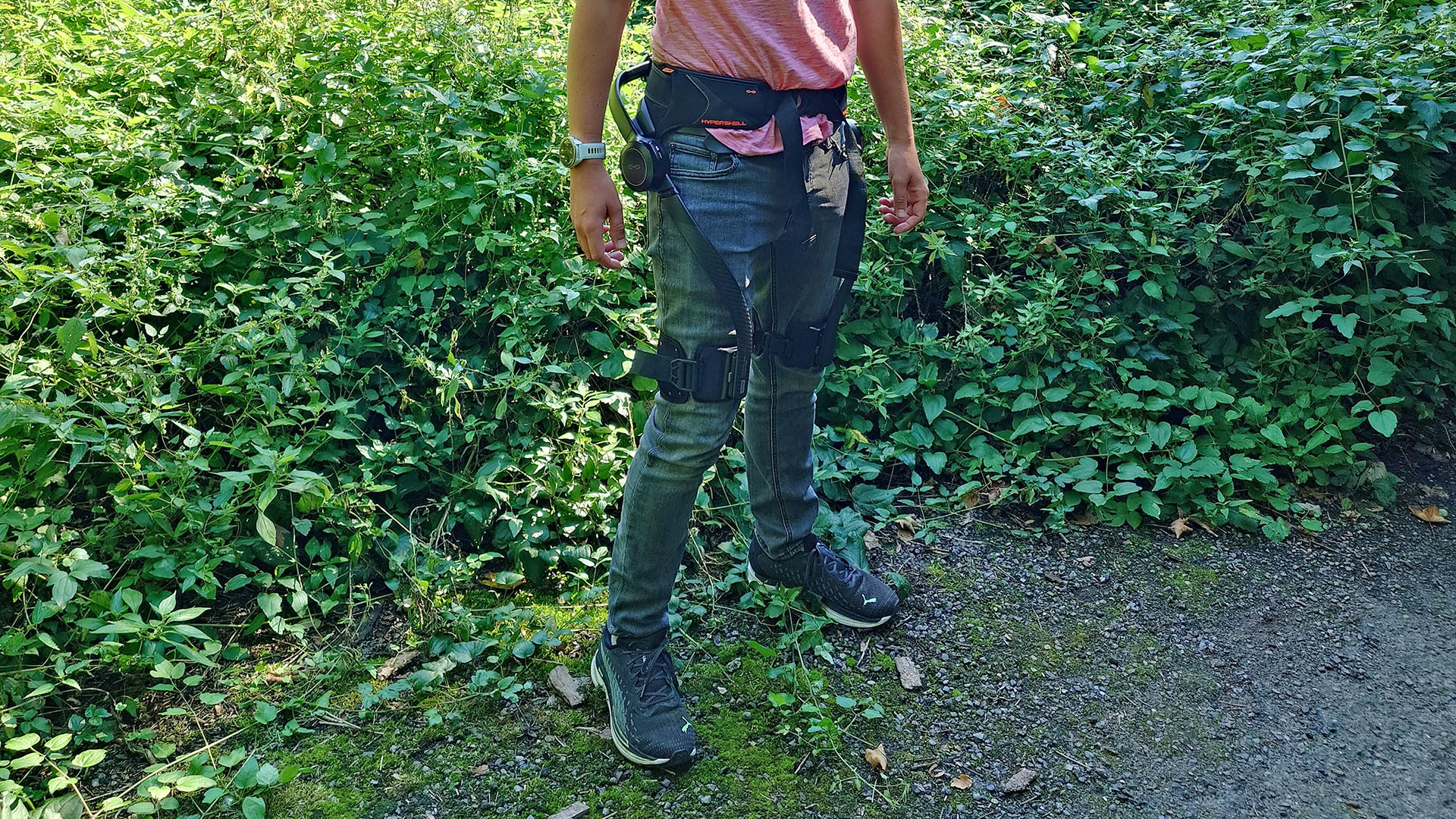 A person wearing the Hypershell X Ultra.