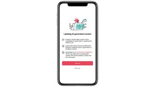 TikTok AI policy feature displayed on a phone screen