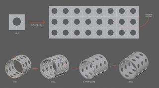 Don't follow the obvious route to making holes in a cylinder