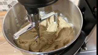 GE Profile Smart Mixer making cookie dough