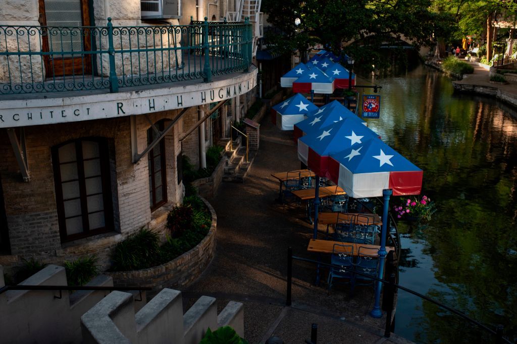 Empty bar on the San Antonio river walk