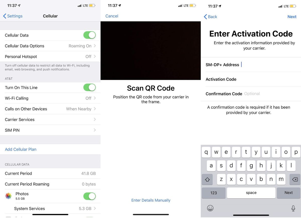 comment activer esim sur iphone xs max