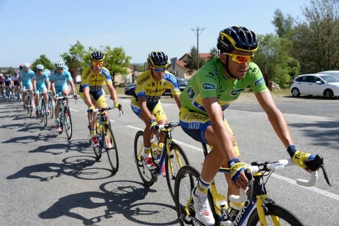 Alberto Contador and his Tinkoff Saxo teammates
