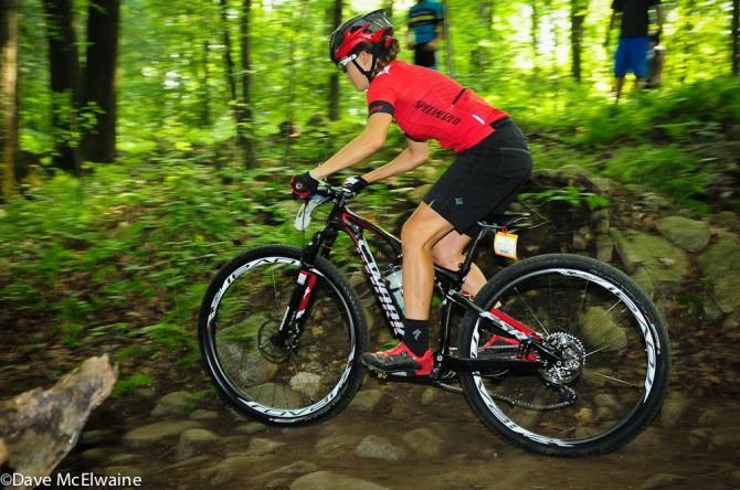 Kate Courtney (Specialized) in a rock garden