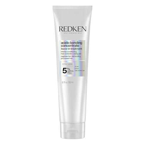 Redken Acidic Bonding Concentrate Leave in Conditioner - Hair Repair Treatment for Weak & Damaged Hair, Bond Building & Strengthening, Smooths & Provides Heat Protection