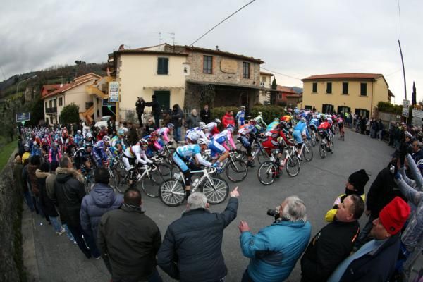 The crowds were still out on a grey old day in Italy