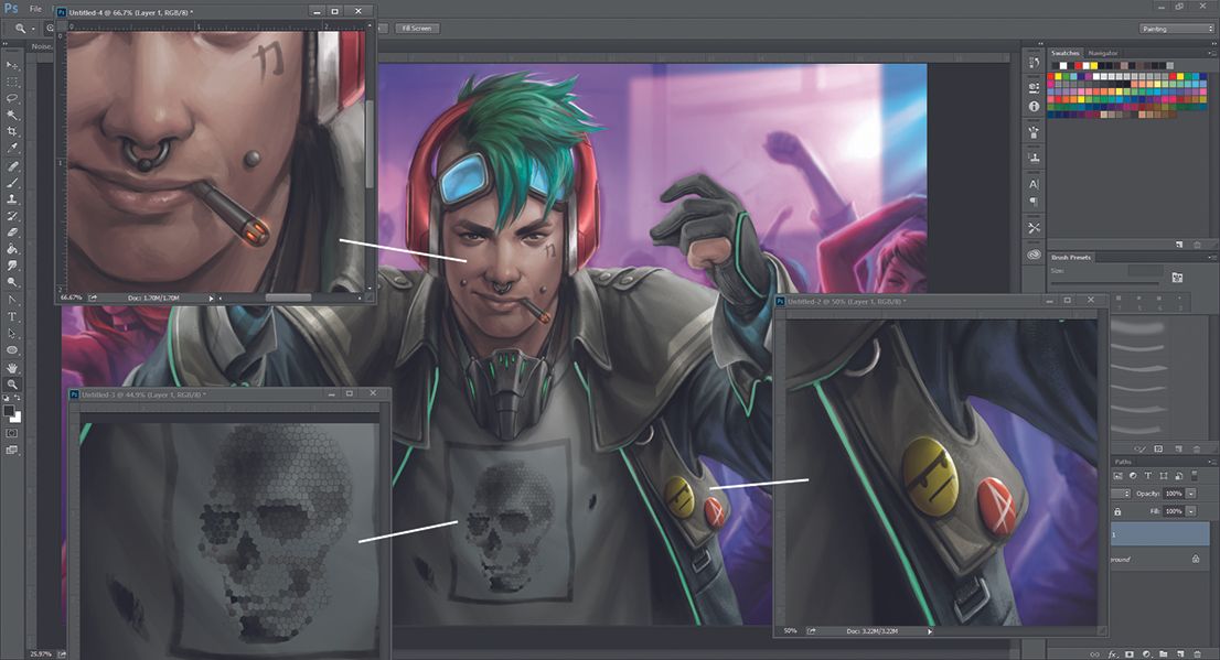 Pay attention to the smaller details to help illustrate the character