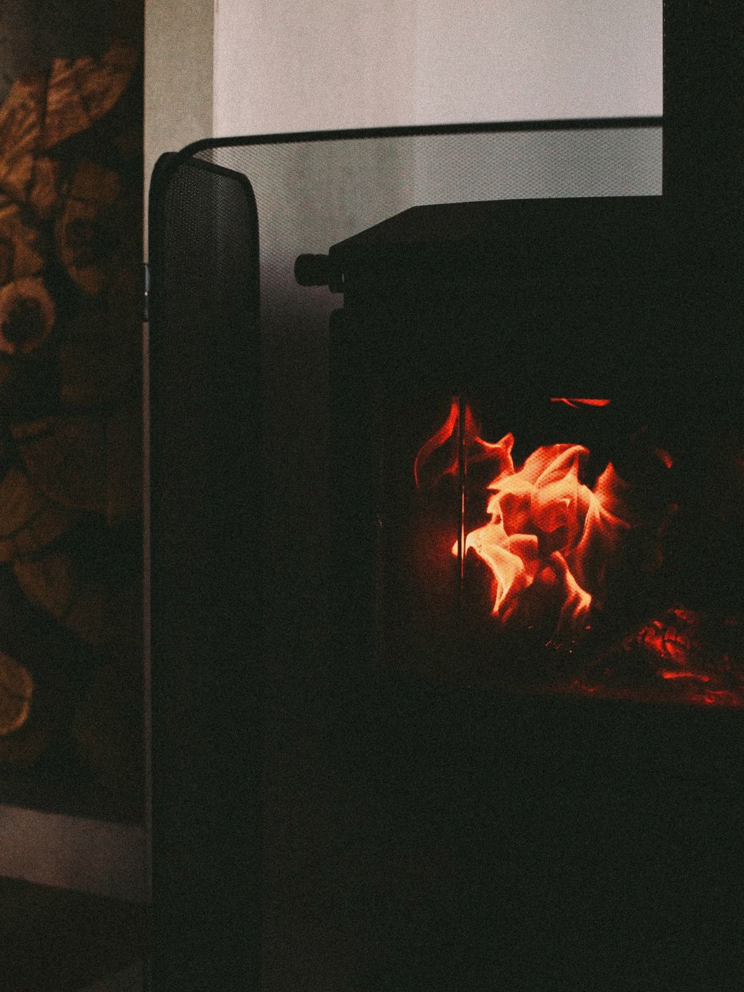 Cosy, autumnal scenes: a fire, tea and toast in bed, and plush pillows