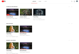 YouTube TV library