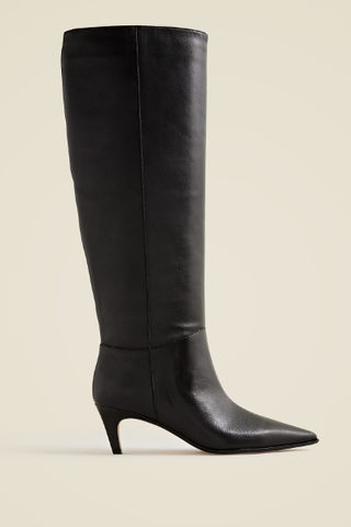 Stevie Knee-High Pull-on Boots in Leather (Were $328) 