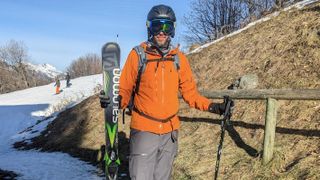 Man wearing Rab Khroma Kinetic ski jacket