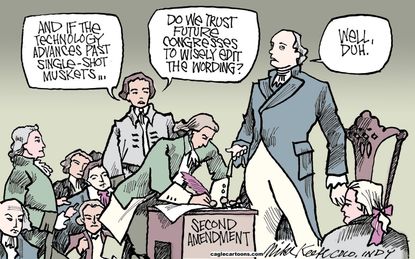 Editorial cartoon U.S. Second Amendment Guns