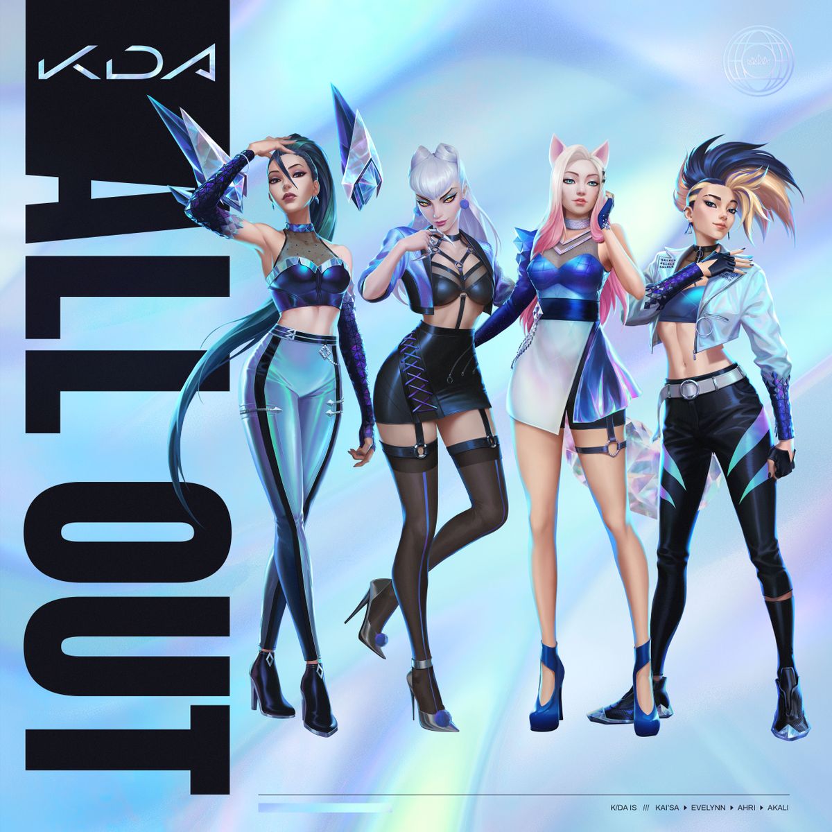K/DA All Out EP cover and rear art