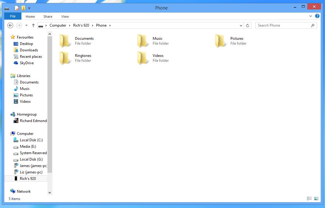 Windows Explorer Windows Phone