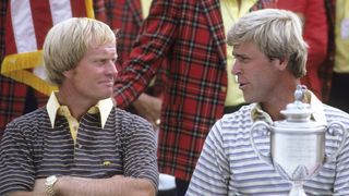 Jack Nicklaus and Hal Sutton after the 1983 PGA Championship