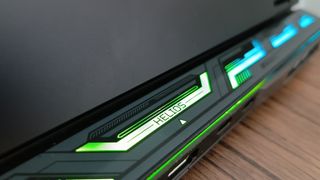 An Acer Predator Helios 16 laptop on a desk