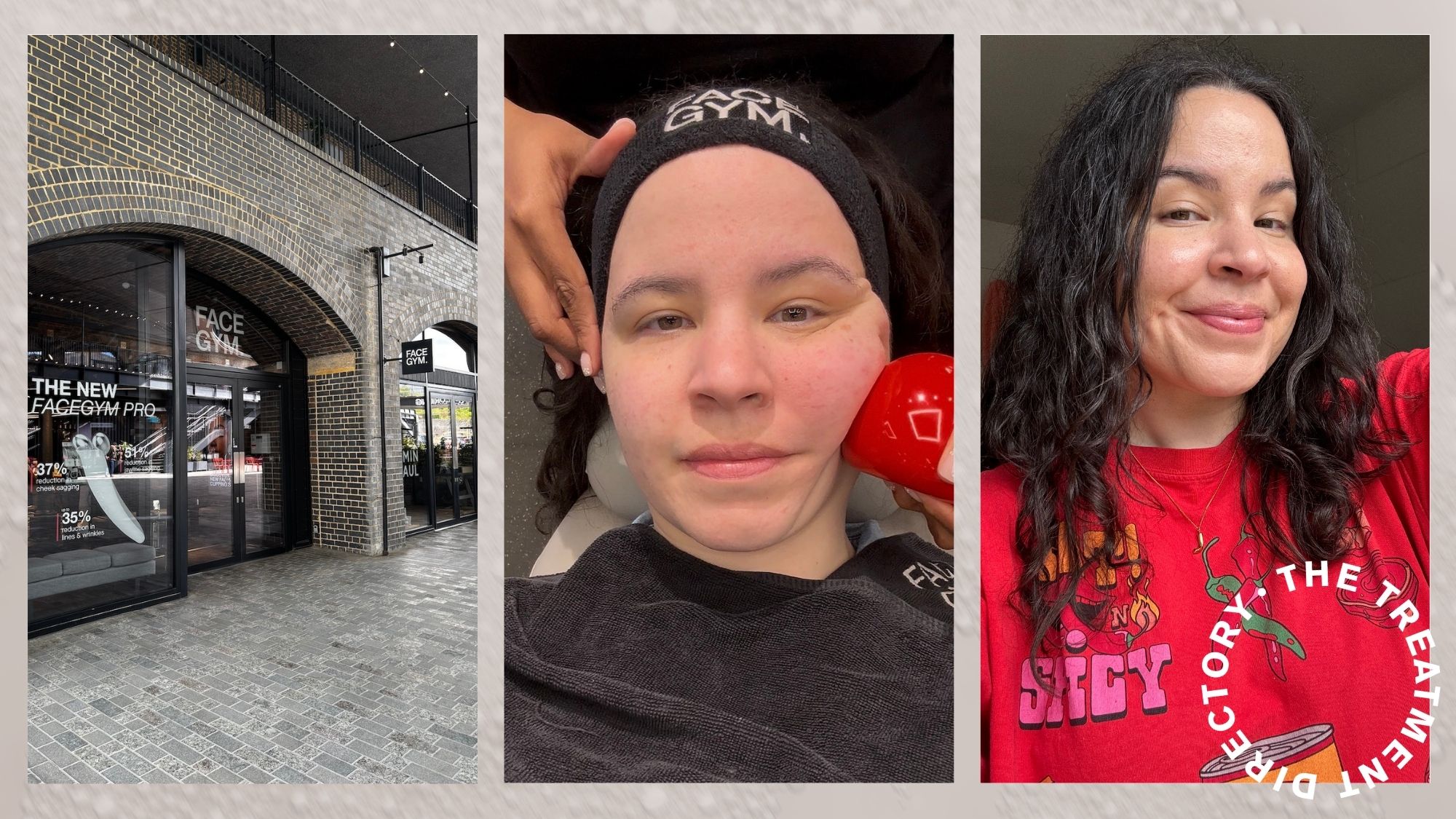 Mica Ricketts getting a Facegym facial