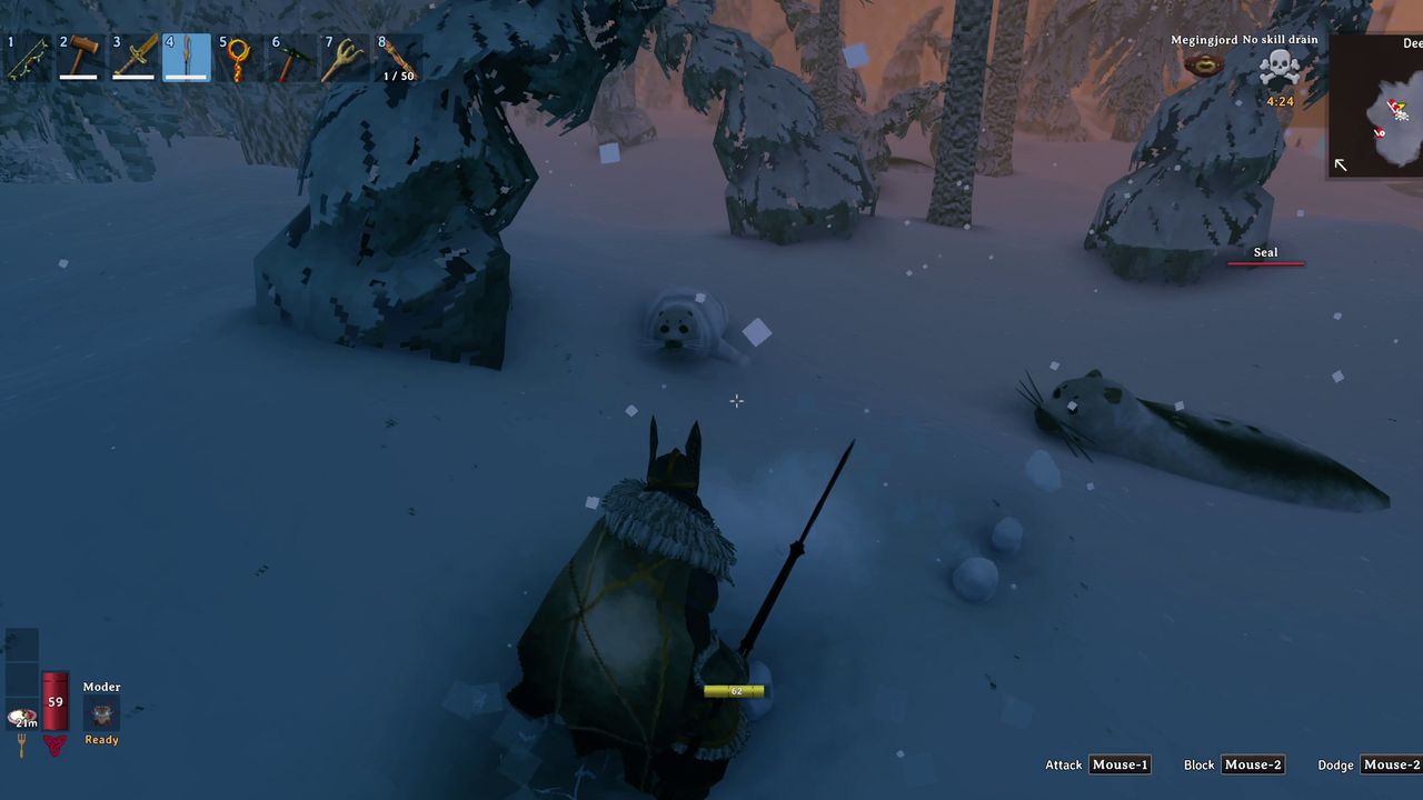 Valheim 1.0 - Two seals in the snow