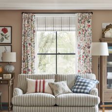 curtains in country style living room