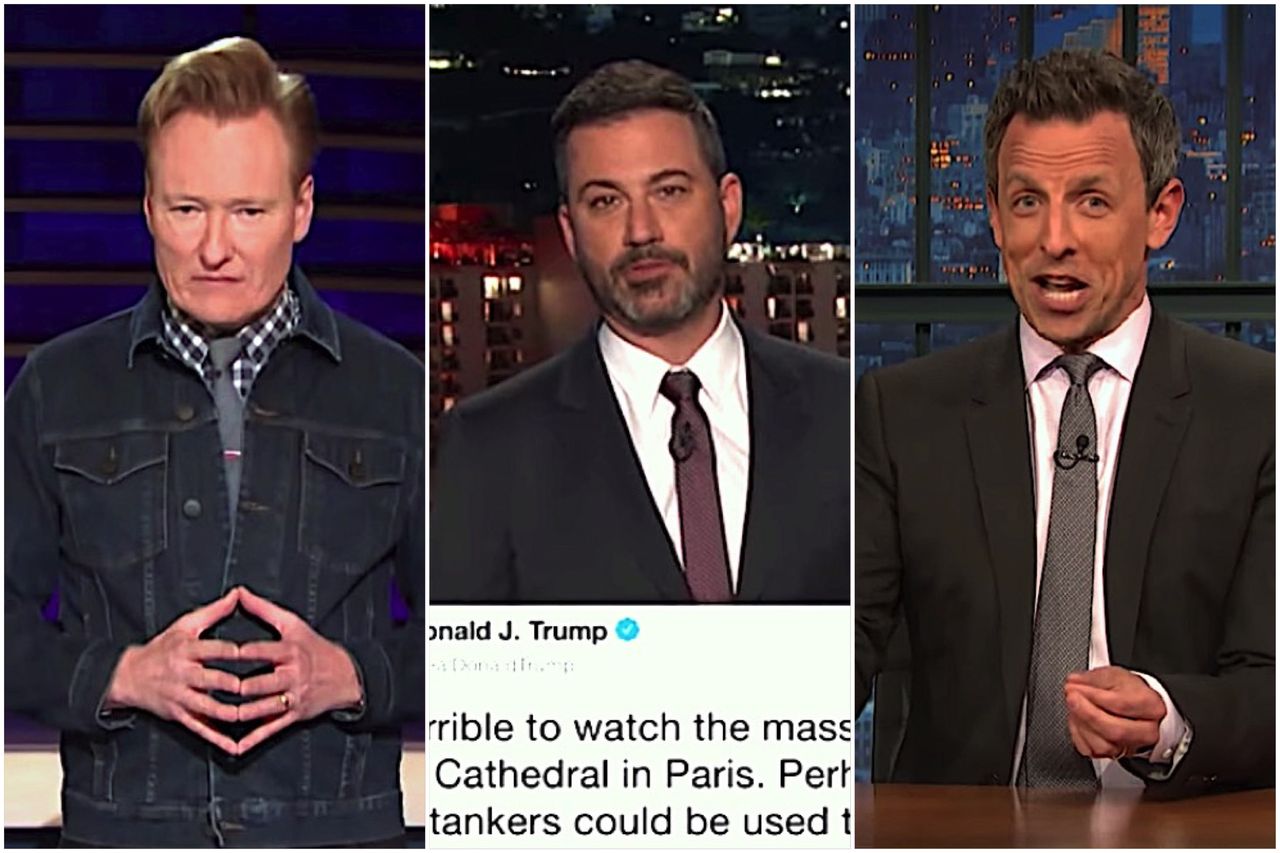 Conan O&amp;#039;Brien and Jimmy Kimmel mock Trump&amp;#039;s Notre Dame advice