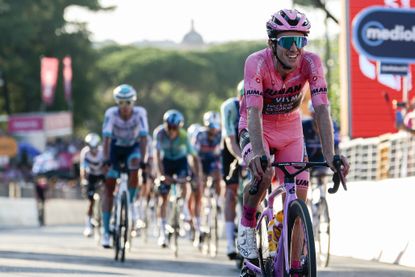 General classification winner Simon Yates on the final stage of the 2025 Giro d'Italia