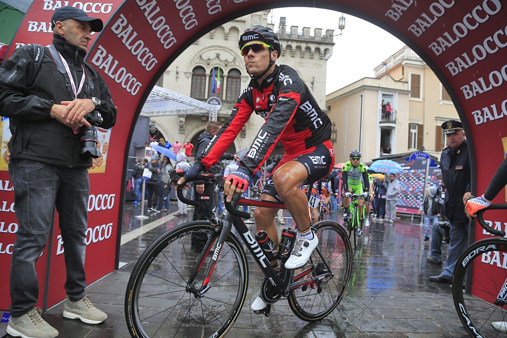 Philippe Gilbert (BMC) rolls to the stage 8 start line