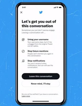 Twitter's new options for leaving a conversation
