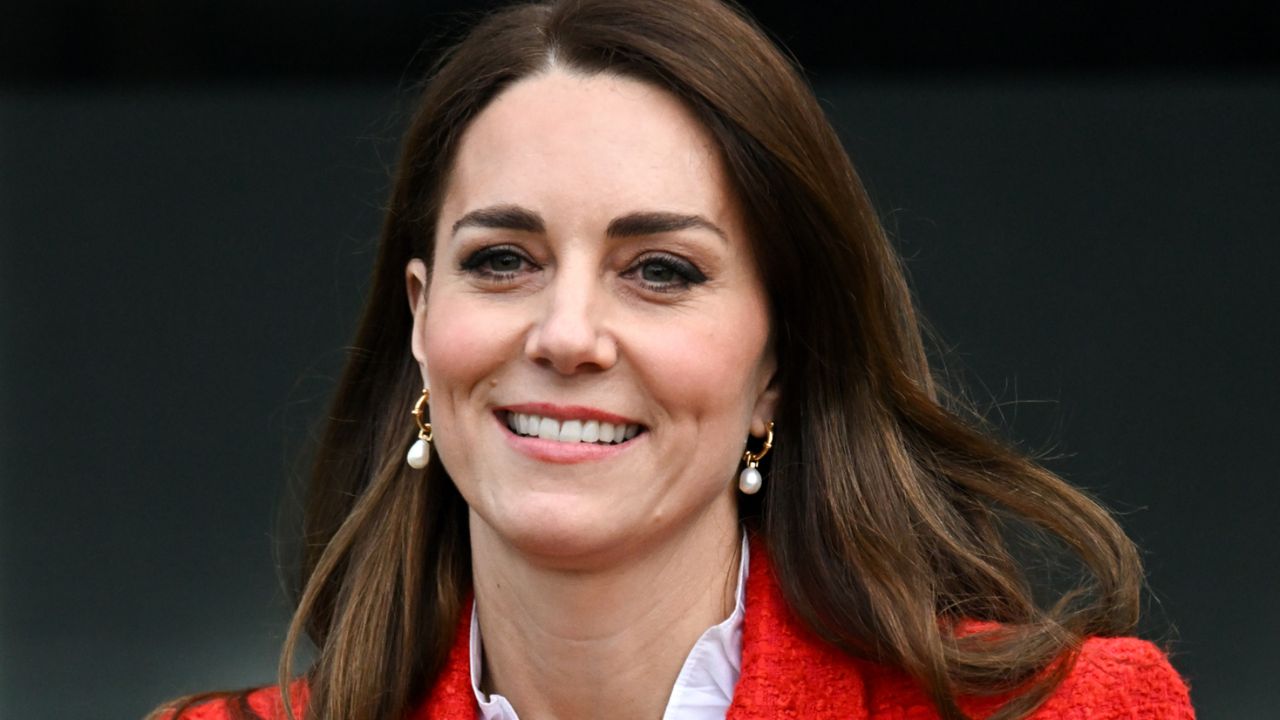 Kate Middleton broody Catherine, Duchess of Cambridge visits the Copenhagen Infant Mental Health Project (CIMHP) at the University of Copenhagen on February 22, 2022 in Copenhagen, Denmark.