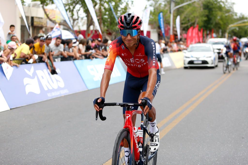 CHIMBAS ARGENTINA JANUARY 27 Egan Arley Bernal Gomez of Colombia and INEOS Grenadiers prior to the 39th Vuelta a San Juan International 2023 Stage 5 a 1733km stage from Chimbas to Alto Colorado 2623m VueltaSJ2023 on January 27 2023 in Chimbas Argentina Photo by Maximiliano BlancoGetty Images