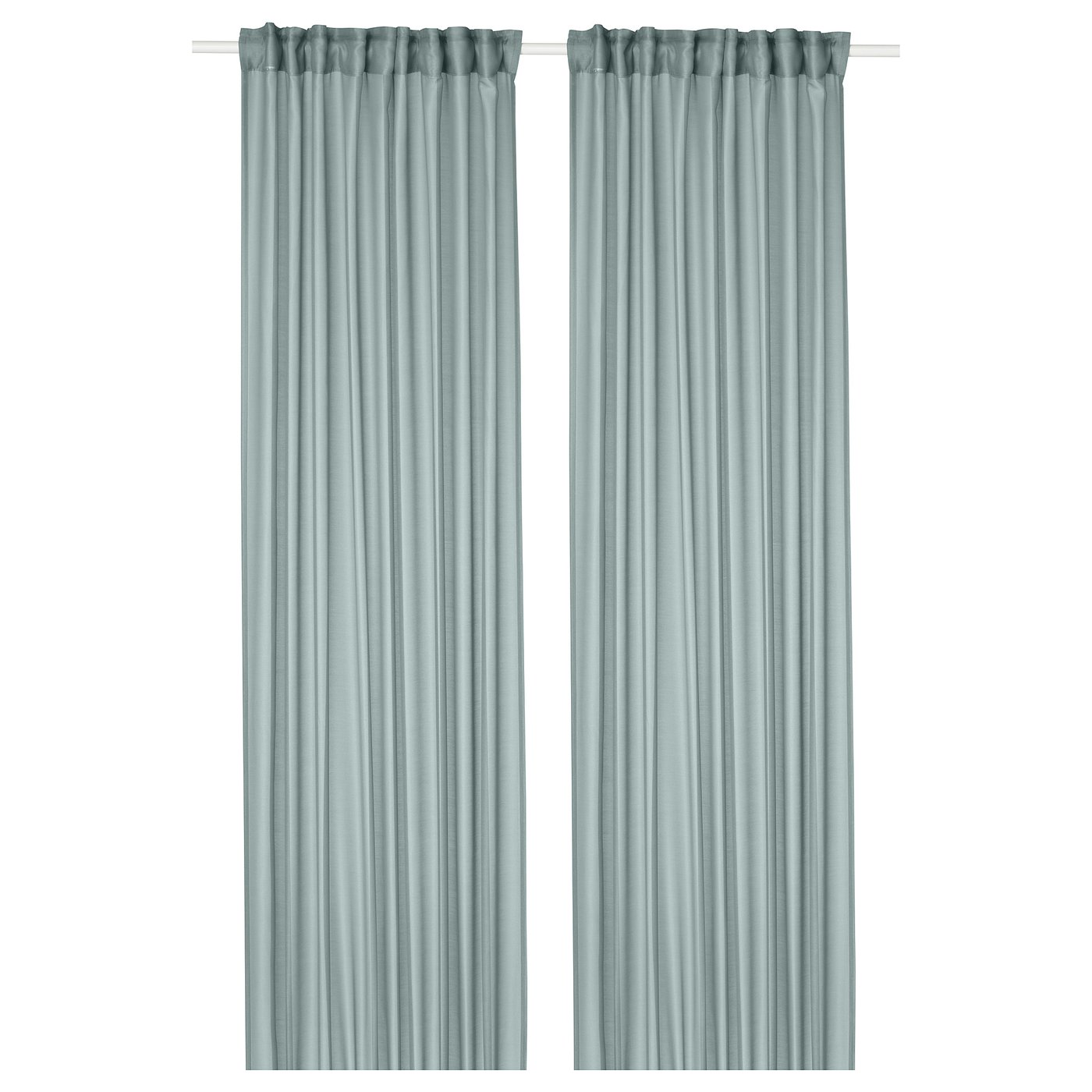 Stenfr&amp;Ouml; Sheer Curtains, 1 Pair - Turquoise/with Heading Tape 145x250 Cm