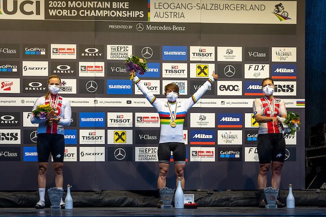 The final podium (l to r): Kathrin Stirnemann, Melanie Pugin, Nathalie Schneitter