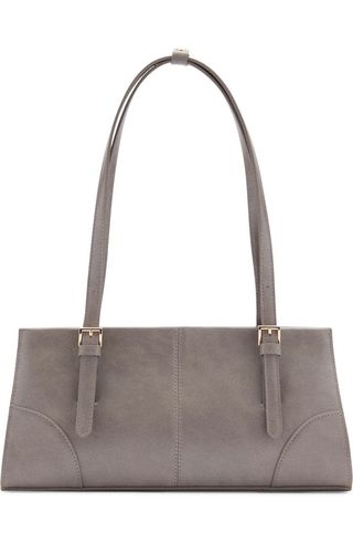 Buckles Faux Leather Shoulder Bag