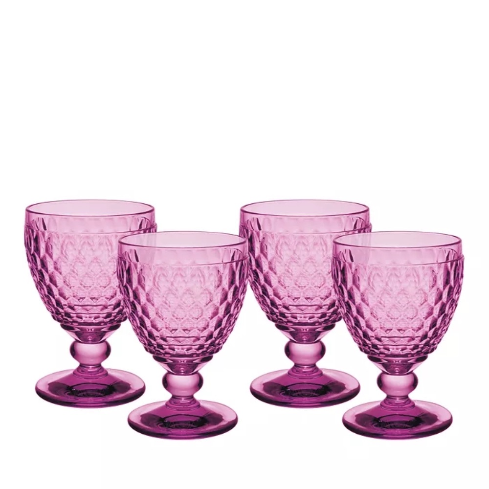 Pink vintage style glassware
