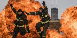 casey severide jump from fire ball chicago fire nbc