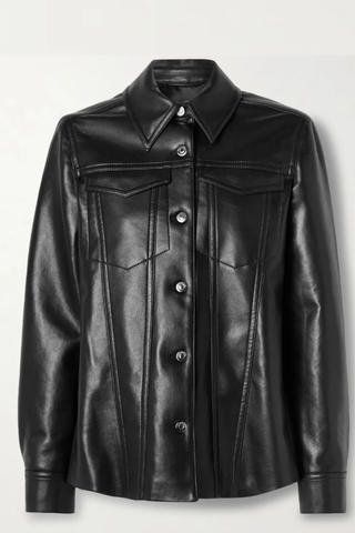 Rocio Leather and Faux Leather Jacket
