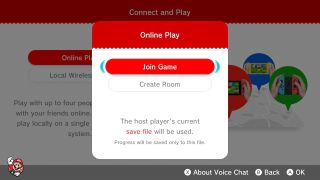 How to play online in Super Mario 3D World At the Online Play screen, you have the option to Join Game or Create Room.